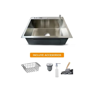 PRM-6045S lavadero Prime de acero inox. satinado c/acces. 60X45X23CM -