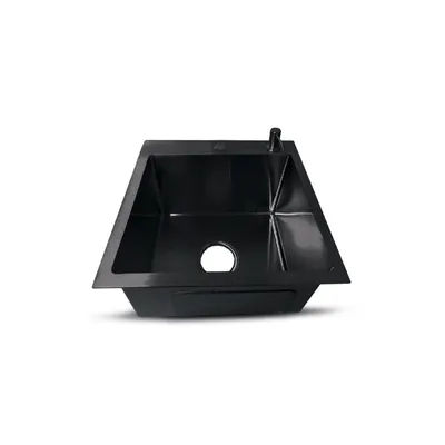 PRM-4545B - lavadero Prime de acero inox. nano black c/Accesorios Signature