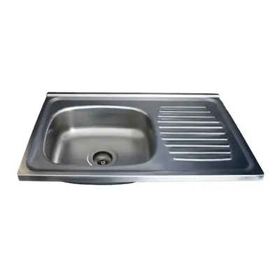Lavadero de acero 304 c/escurridor derecho y bordes premium ft - 80X50R cm - Fratelli premium