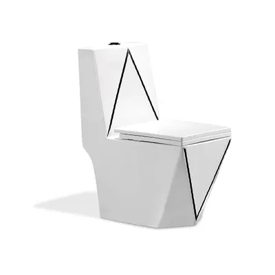 Inodoro one piece titan cuadrada + tapa asiento y acces. blanco (695X375X750) - Fratelli premium (70X40X78) Fratelli