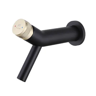 Mezcladora monoc. a la pared p/bowl FANTINI-1 bronce black & gold -