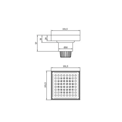 Sumidero 4" decorativo acero inox Vainsa