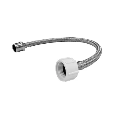 Tubo de Abasto para lavatorio acero Inoxidable con Nylon 40 cm Vainsa