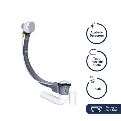 Desagüe Automático de 55 cm para tina, Vainsa
