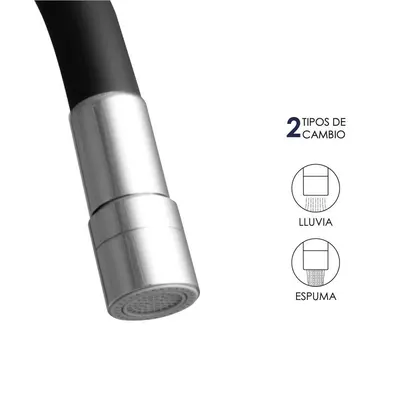 Mezcladora de lavadero Avante a la pared pico Flex negro Vainsa