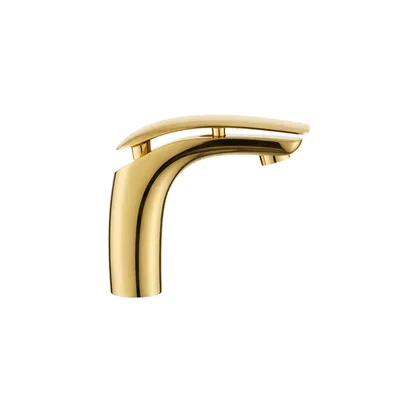 Monocomando para lavatorio baja Martini gold hecho en bronce Vainsa