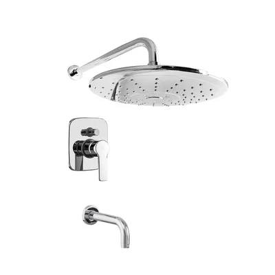 Monocomando para ducha tina Artic con salida minimalista con Botón Vainsa