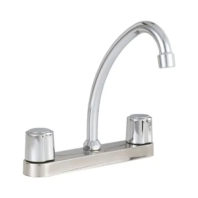 Mezcladora para lavadero al mueble Egeo pico "l" hecho en bronce Vainsa