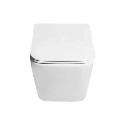 Taza suspendida Square blanco con estructura